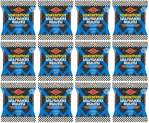 Halva Sokeriton Salmiakkiruutu Lakritze 12 Pack of 90g Halva Sokeriton Salmiakkiruutu Lakritze 12 Pack of 90g von Halva