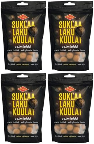 Halva SuklaaLakuKuulat Salmiakki Lakritze 4 Pack of 140g von Halva