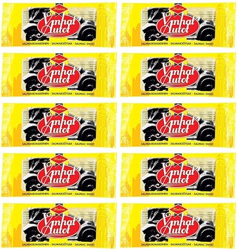 Halva Vanhat Autot Salmiakki Lakritze 10 Pack of 15g von Halva