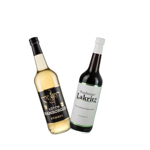 Aperitif & Digestif Drink Set: Lütt`n Hamborger Kümmel & Hamborger Lakritz-Likör – Alkohol Geschenk Mitbringsel 2 x 0,7l Aperitif & Digestif Drink Set: Lütt`n Hamborger Kümmel & Hamborger Lakritz-Likör – Alkohol Geschenk Mitbringsel 2 x 0,7l von Hamborger Lakritz