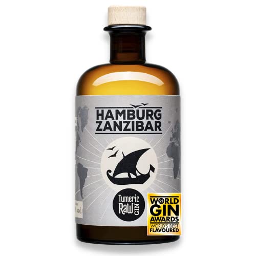 Tumeric RAW Gin - London Dry Gin mit KURKUMA und rotem Pfeffer - 0,5 l (45% Vol) von Hamburg-Zanzibar