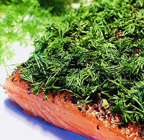 Graved Lachs (gebeizter Lachs) Nordic Arctic mit Aquavit , nordischen Gewürzen und frischem Dill 1.1kg von Hamburger Fischwerker