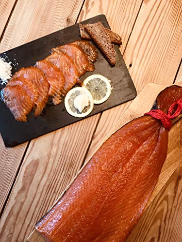 Färöer Räucherlachs - Der mit der roten Kordel - ca.1.2kg - ✔ Extrem Mild im Geschmack ✔ 2x mild geräuchert ✔ von Hamburger Fischwerker