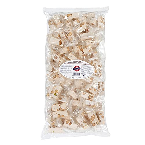 Belgisches Soft Nougat - Weißes Nougat mit Vanillegeschmack (1000g) von Hamlet