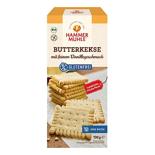 HAMMERMÜHLE Bio Butterkekse, Vanillegeschmack, 130g (12er Pack) von Hammermühle