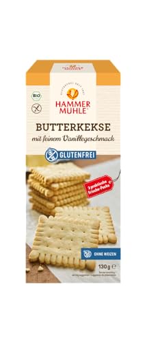 HAMMERMÜHLE Bio Butterkekse, Vanillegeschmack, 130g (12er Pack) von Hammermühle