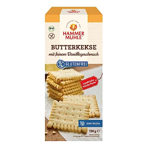 HAMMERMÜHLE Bio Butterkekse, Vanillegeschmack, 130g (2er Pack) von Hammermühle