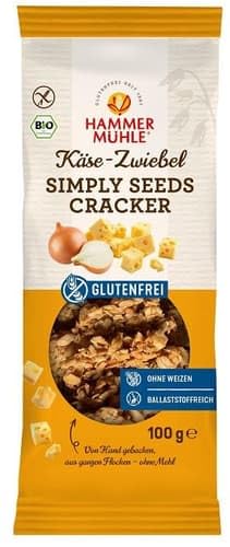 Hammermühle BIO Simply Seeds Cracker Käse & Zwiebel glutenfrei (0.1 kg) von Hammermühle