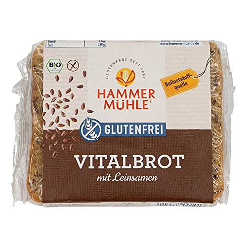 Hammermühle Bio Vitalbrot mit Leinsamen 250g, 10er Pack von Hammermühle