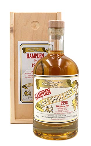 Rarität: Hampden XO 1998/2018-20 Jahre - Rare Single Cask Rum 0,7l von Hampden