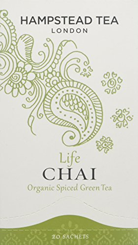 Hampstead Tea London Leben Chai Organic Spicy Grüner Tee / Grüner Tee Bio Darjeeling Vita Chai Spice - 1 x 20 Sachets (40 Gramm) von Hampstead Tea
