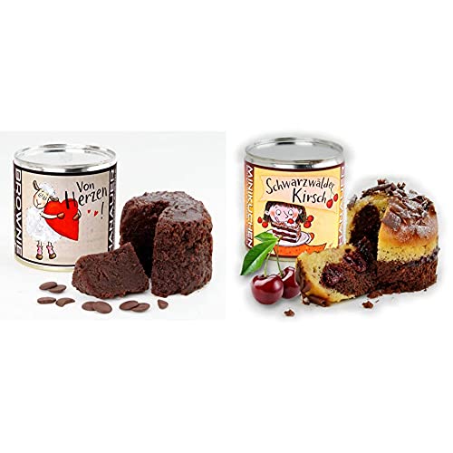 Hanauer BIO Brownie (Glutenfrei), 1er Pack (1 x 170 g) 898 & Minikuchen Schwarzwälder Kirsch, 1er Pack (1 x 170 g) von Hanauer