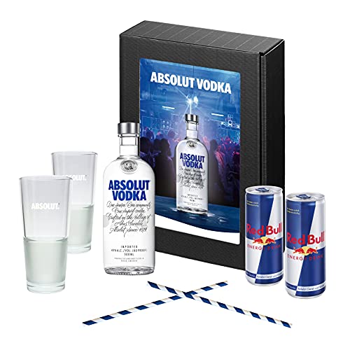 Absolut Vodka Geschenkpaket | Vodka Geschenkkorb 8-teilig | Geschenk für Frauen und Männer | Geschenkideen mit Alkohol | Präsentkorb gefüllt von Handelsagentur Kasberger