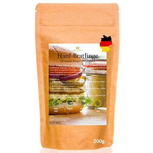 Hanf Bratlinge 200g aus Deutschland, vegane Burgermischung, vegane Backmischung für Burger und Falafel Hanf Bratlinge 200g aus Deutschland, vegane Burgermischung, vegane Backmischung für Burger und Falafel von Hanfoo