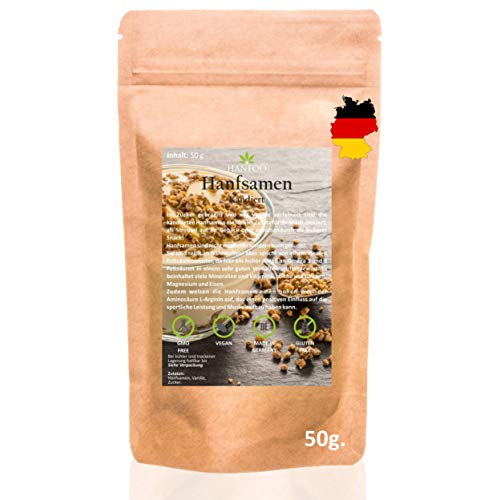 Hanfsamen kandiert 50g aus Deutschland - Zusatz für Smoothie, Müsli, Eis und Desert, Vegan Hanfsamen kandiert 50g aus Deutschland - Zusatz für Smoothie, Müsli, Eis und Desert, Vegan von Hanfoo
