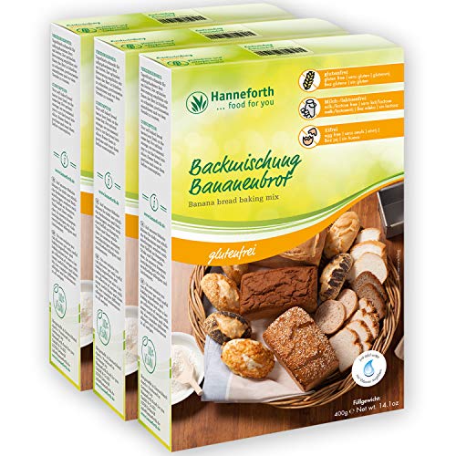 Glutenfreie Backmischung Bananenbrot | 3x400gr | Hanneforth von Hanneforth