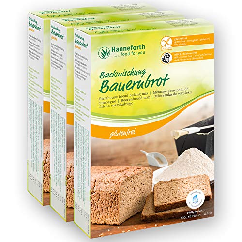 Glutenfreie Backmischung Bauernbrot | 3*400g | Hanneforth von Hanneforth
