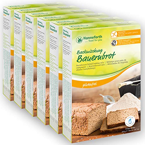 Glutenfreie Backmischung Bauernbrot | 6*400g | Hanneforth von Hanneforth