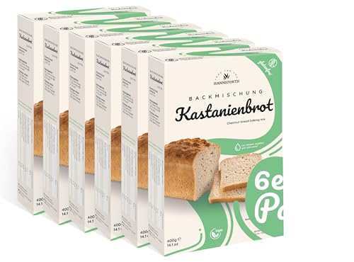 Glutenfreie Backmischung Kastanienbrot | 6x400gr | Hanneforth von Hanneforth