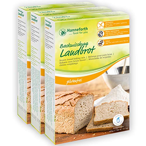 Glutenfreie Backmischung Landbrot | 3x400gr | Hanneforth von Hanneforth