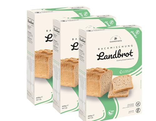 Glutenfreie Backmischung Landbrot | 3x400gr | Hanneforth von Hanneforth