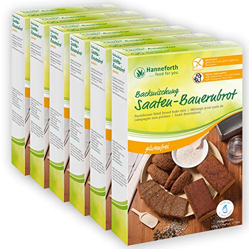 Glutenfreie Backmischung Saaten-Bauernbrot | 6x500gr | Hanneforth von Hanneforth