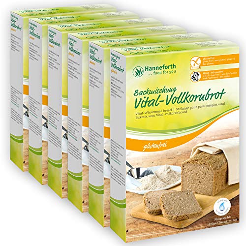 Glutenfreie Backmischung Vital-Vollkornbrot | 6x400gr | Hanneforth von Hanneforth