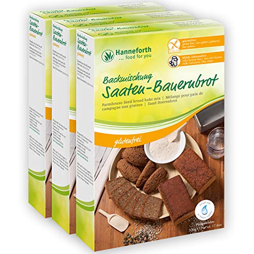 Glutenfreie Backmischung Saaten-Bauernbrot | 3x500g | Hanneforth Glutenfreie Backmischung Saaten-Bauernbrot | 3x500g | Hanneforth von Hanneforth