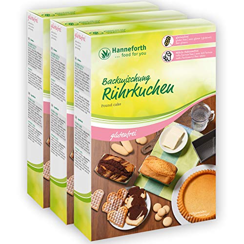 Glutenfreie Backmischung Rührkuchen | 3x400gr | Hanneforth von Hanneforth