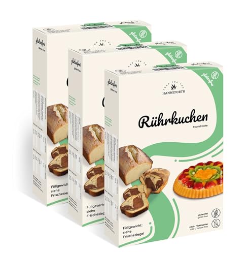 Glutenfreie Backmischung Rührkuchen | 3x400gr | Hanneforth von Hanneforth