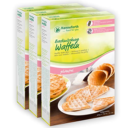 Glutenfreie Backmischung Waffeln | 3x400gr | Hanneforth von Hanneforth