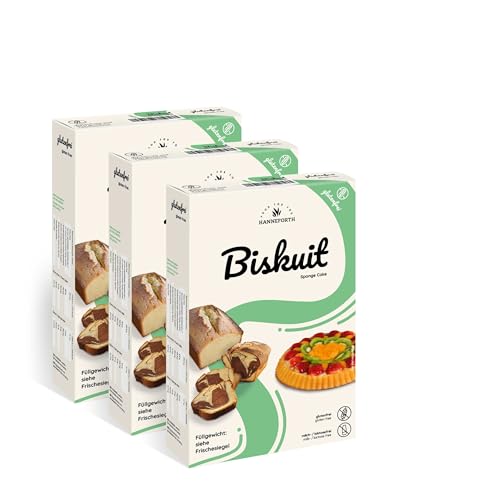 Glutenfreie Backmischung Biskuit Boden | 3x300gr | Hanneforth von Hanneforth