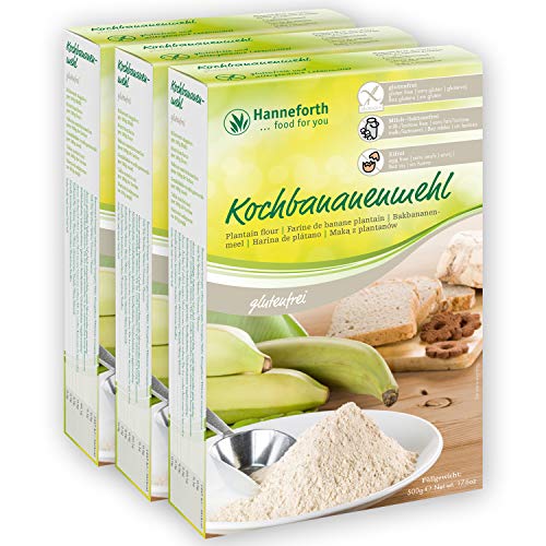 Reines glutenfreies Kochbananenmehl | 3x500gr | Hanneforth von Hanneforth