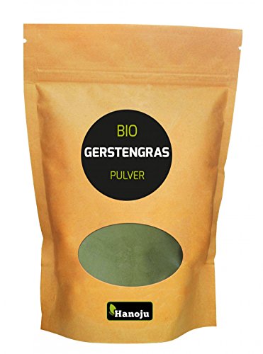 Hanoju Gerstengras Pulver, fein gemahlen, deutscher Anbau, Bio-zertifiziert, 1er Pack (1 x 250 g) von Hanoju
