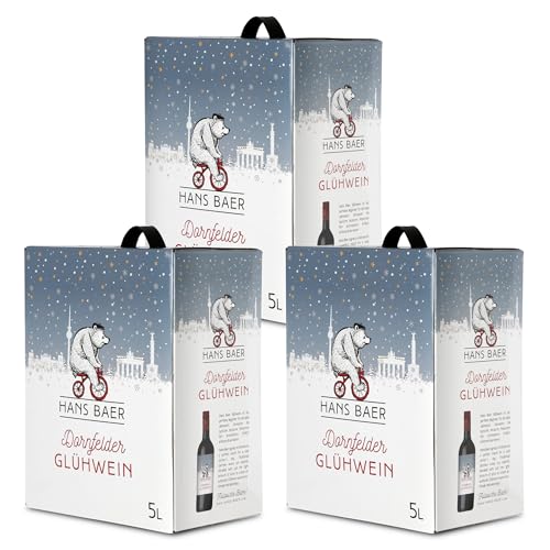 Hans Baer Dornfelder Glühwein aus deutschem Rotwein – – Bag-in-Box (3 x 5L) von Hans Baer