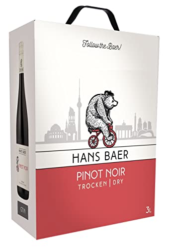Hans Baer - Pinot Noir Trocken - Rotwein - Qualitätswein aus Rheinhessen, Deutschland (1 x 3 L) von Hans Baer