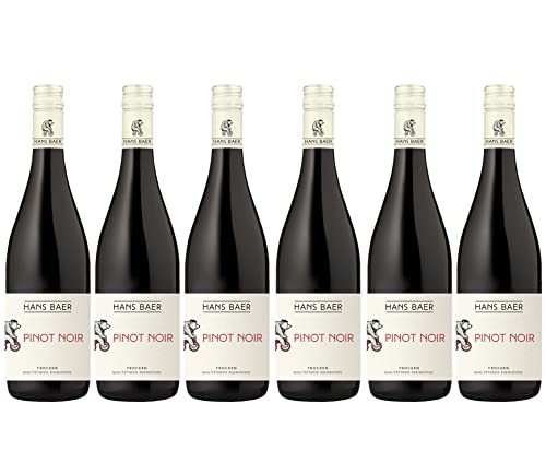 Hans Baer - Pinot Noir Trocken - Rotwein - Qualitätswein aus Rheinhessen, Deutschland (6 x 0.75 l) von Hans Baer