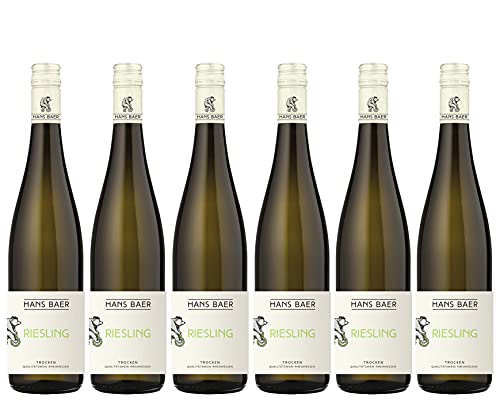 Hans Baer - Riesling Trocken - Weisswein - Qualitätswein aus Rheinhessen, Deutschland (6 x 0.75 l) von Hans Baer