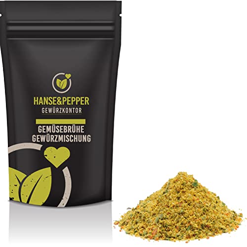 100g Gemüsebrühe Gewürzmischung Gemüse Brühe Gemüse Pulver Eintöpfe Suppe 100% natürlich ohne Zusatzstoffe und Zuckerfrei von Hanse&Pepper Gewürzkontor