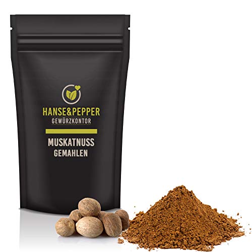 100g Muskatnuss gemahlen Gewürz ohne Schale Muskatnusspulver Muskatnusspulver Muskatpulver von Hanse&Pepper Gewürzkontor