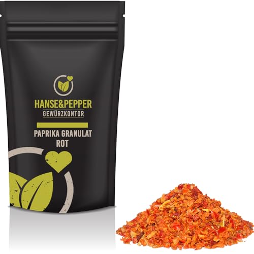 100g Paprika Granulat rot Paprika Flocken Paprikagranulat Paprikaflocken rot von Hanse&Pepper Gewürzkontor