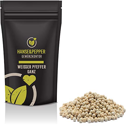 100g Pfeffer Weiß ganz Gewürz Pfefferkörner Weißer Pfeffer Universalgewürz von Hanse&Pepper Gewürzkontor