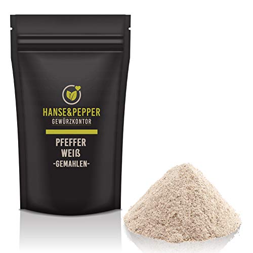 100g Pfeffer Weiß gemahlen Universalgewürz Weißer Pfeffer Gewürz Pulver von Hanse&Pepper Gewürzkontor