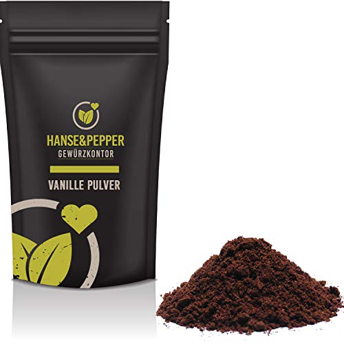 100g Vanille Pulver Bourbon Vanille 100% reines Vanillepulver aus echten Vanilleschoten Gourmet ohne Zusätze Vanille gemahlen von Hanse&Pepper Gewürzkontor