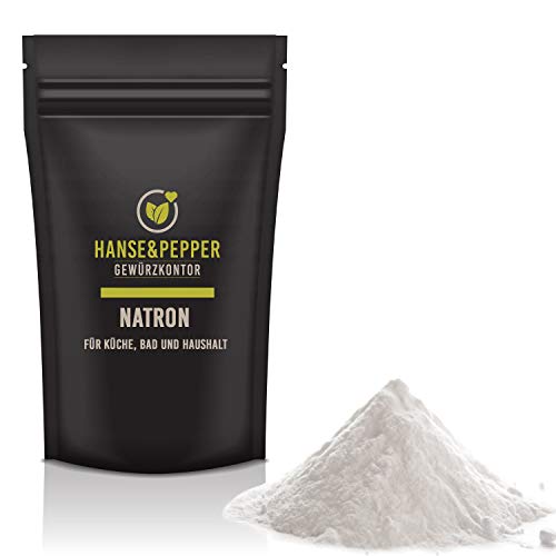 1kg Natron Pulver von Hanse&Pepper Gewürzkontor E500ii NaHCO3 Natriumhydrogencarbonat Pulver ideal zum Backen Reinigen und Haushalt - Beutel wiederverschließbar von Hanse&Pepper Gewürzkontor