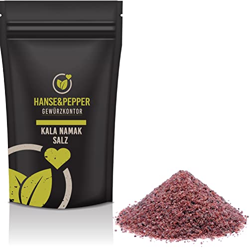 500g Kala Namak Steinsalz fein Schwarzsalz als Ei-Ersatz Blacksalt von Hanse&Pepper Gewürzkontor