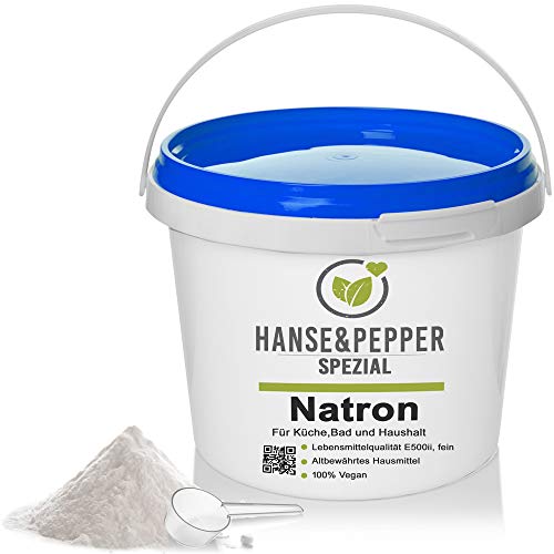 5kg Natron Pulver Backpulver E500 Reine Soda Natriumbicarbonat 5kg Eimer-Pro Serie von Hanse&Pepper Gewürzkontor