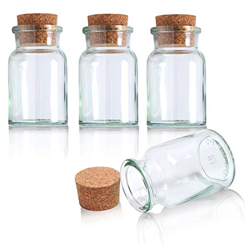 Gewürzgläser Set 4er Pack Gewürz Tee Kräuter Glas Korkenglas Gewürzdose Behälter 150ml von Hanse&Pepper Gewürzkontor