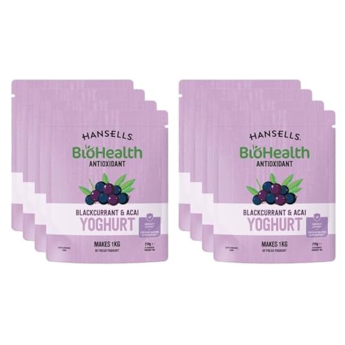 Hansells BioHealth Joghurt Schwarze Johannisbeere & Acai, 8 Beutel – Superfood-Joghurt, einfach und gesund Hansells BioHealth Joghurt Schwarze Johannisbeere & Acai, 8 Beutel – Superfood-Joghurt, einfach und gesund von Hansells