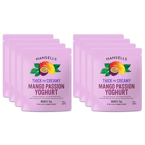Hansells Mango-Passionsfrucht-Joghurt, 8 Beutel – Tropischer Geschmack, schnell und gesund Hansells Mango-Passionsfrucht-Joghurt, 8 Beutel – Tropischer Geschmack, schnell und gesund von Hansells